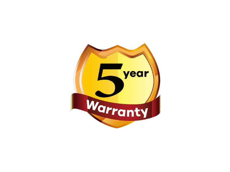 5 year Warranty